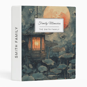 Moonlit Lotus Lantern Watercolor Mini Binder