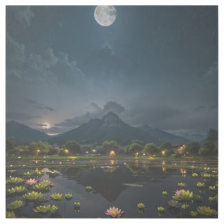 "Moonlit Lotus Serenity" Gallery Wrap