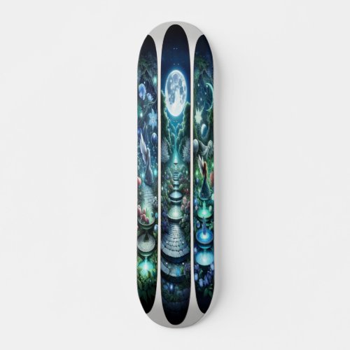 Moonlit Magic Enchanted Garden Skateboard Deck