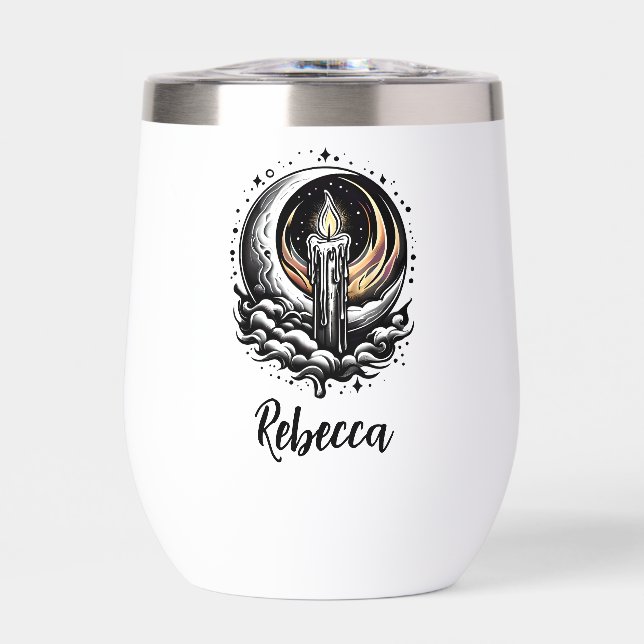 Moonlit Magic-Personalize Thermal Wine Tumbler (Front)