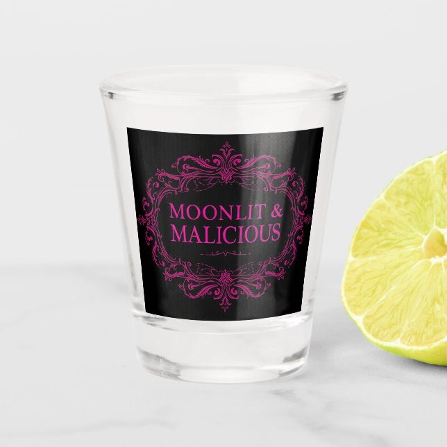 Moonlit & Malicious Gothic Shot Glass (Front)