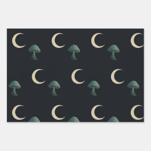 Moonlit Masquerade Elegant Halloween Wrapping Paper Sheets