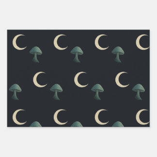 Moonlit Masquerade Elegant Halloween Wrapping Paper Sheets