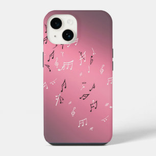 Moonlit Melody: Elegant Musical Notes iPhone Case