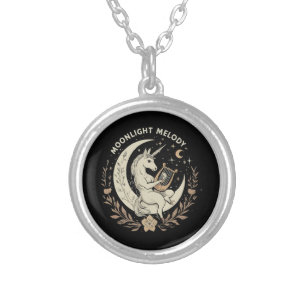 Moonlit Melody Silver Plated Necklace