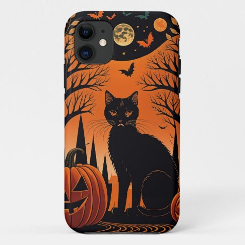 Moonlit Meow iPhone 11 Case