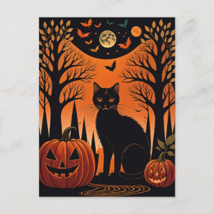 Moonlit Meow Postcard