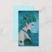 Moonlit Mermaid business cards By Renee Lavoie (Front/Back)