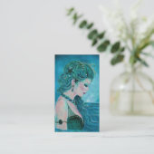 Moonlit Mermaid business cards By Renee Lavoie (Standing Front)