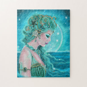 Moonlit Mermaid By Renee Lavoie Jigsaw Puzzle