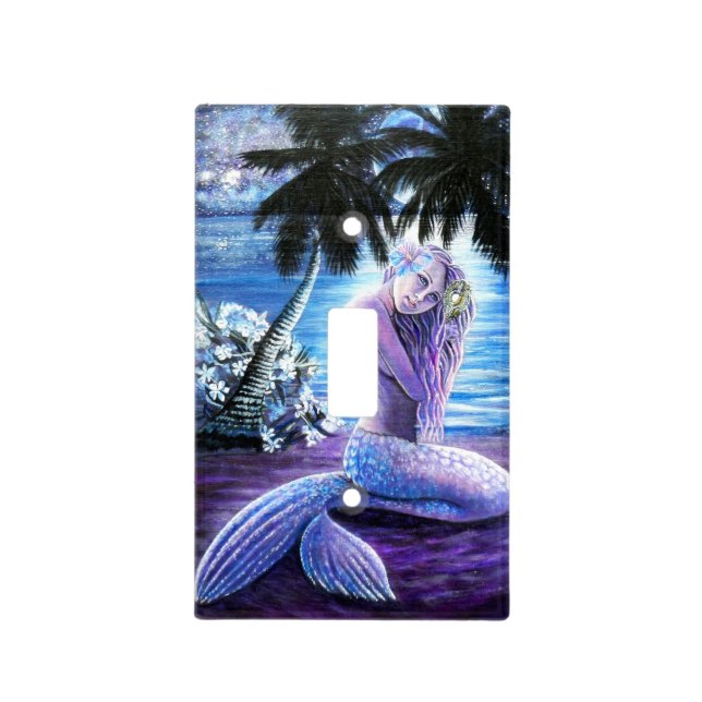 Moonlit Mermaid Lightswitch Cover (Front)