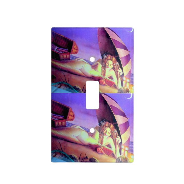 moonlit mermaids light switch cover (Front)