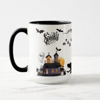 Moonlit Mischief black & white Mug