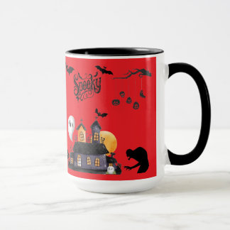 Moonlit Mischief bright red Mug