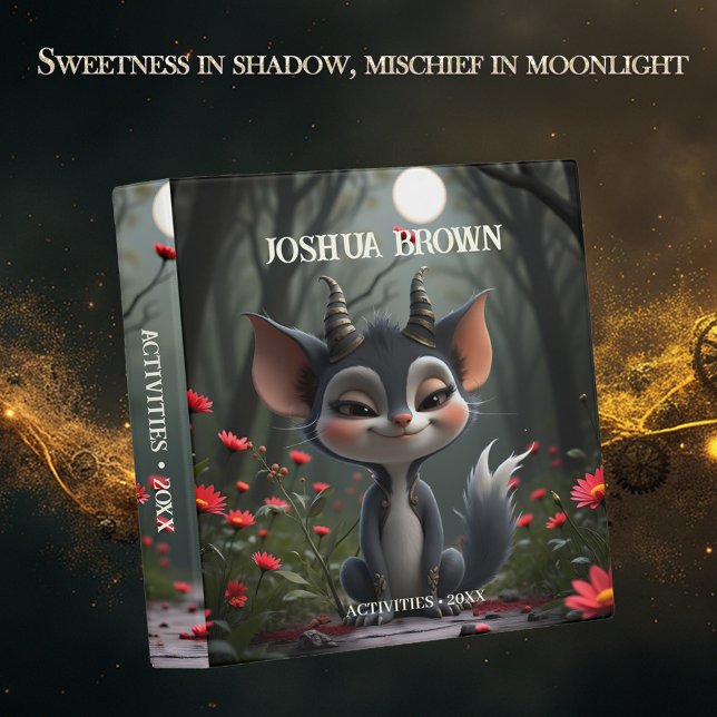 Moonlit Mischief Forest Spirit of Crimson Bloom.  3 Ring Binder (Creator Uploaded)