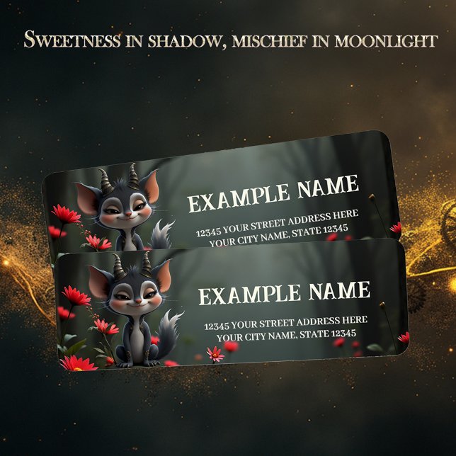 Moonlit Mischief Forest Spirit of Crimson Bloom.  Label (Creator Uploaded)