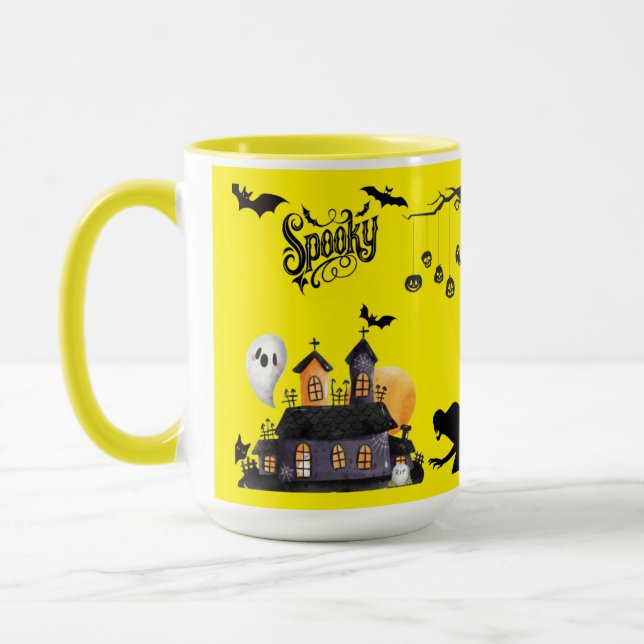 Moonlit Mischief yellow Mug (Left)