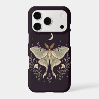 Moonlit Moth Gothic Botanical iPhone 18 Pro Case