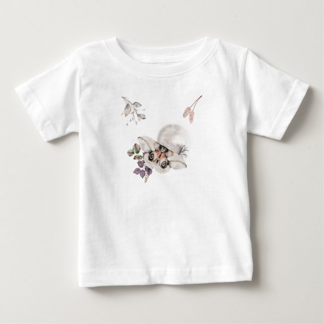 Moonlit Moth Graphic Baby T-Shirt (Front)