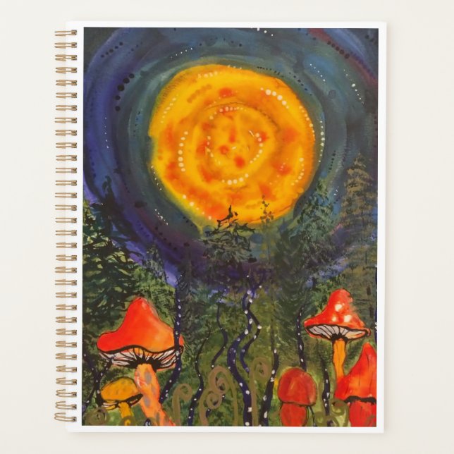 Moonlit Mushrooms Notebook (Front)