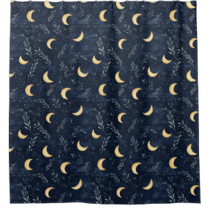 Moonlit Night Sky Shower Curtain