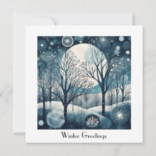Moonlit Nordic Forest, customizable