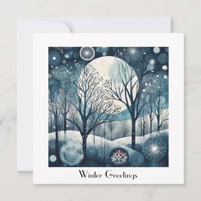 Moonlit Nordic Forest, customizable (Front)