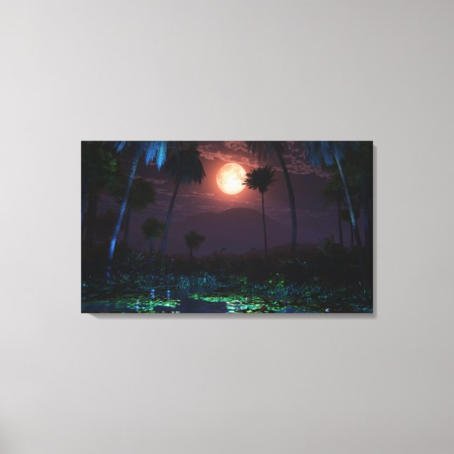 Moonlit Oasis (Illume) Wrapped Canvas Print (Front)
