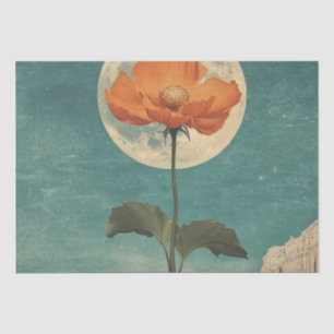 Moonlit Orange Bloom - Vintage Boho Charm Tissue Paper