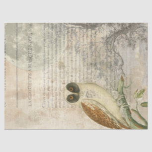 Moonlit Owl Decoupage Tissue Paper