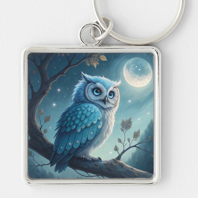 Moonlit Owl Keychain (Front)