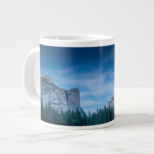 Moonlit Panoramic view of Yosemite Valley Giant Coffee Mug