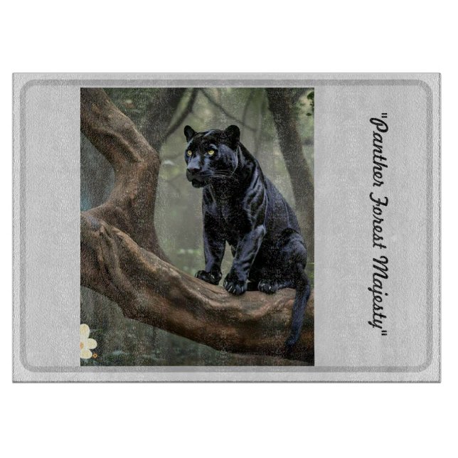 "Moonlit Panther" Cutting Board (Front)