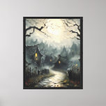 Moonlit Path Through the Woods Canvas Print