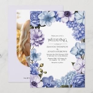 Moonlit Periwinkle/Soft Haze Blue/Alabaster Lilac Invitation
