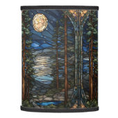 Moonlit Pines Stained Glass Lamp (Left)