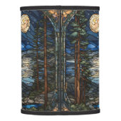 Moonlit Pines Stained Glass Lamp (Back)
