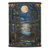 Moonlit Pines Stained Glass Lamp (Front)