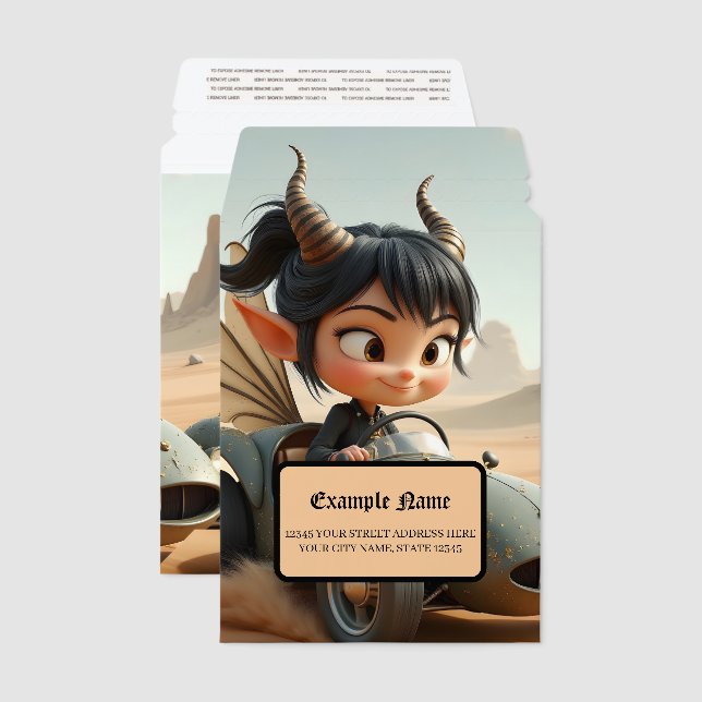 Moonlit Pixie of the Wandering Dunes.  Envelope Mailers (Front & Back)