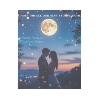 Moonlit Promise, Lovers Under the Stars Memory  Gallery Wrap