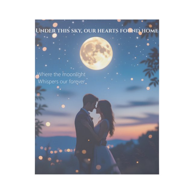 Moonlit Promise, Lovers Under the Stars Memory  Gallery Wrap (Front)