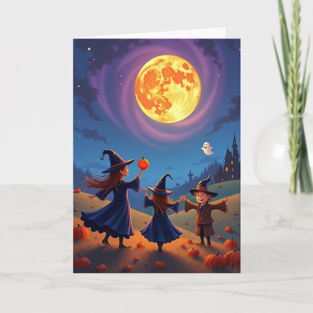 Moonlit Pumpkin Fun Card (Front)