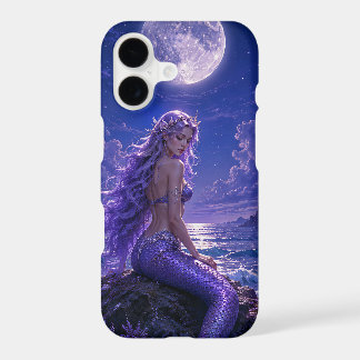 Moonlit Purple Mermaid at the Enchanted Shore iPhone 17 Case