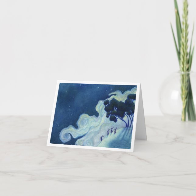 Moonlit Rabbits Card (Front)