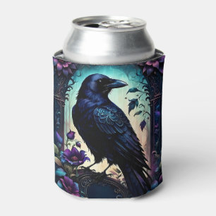 Moonlit Raven Gothic Floral Wedding Suite. Can Cooler