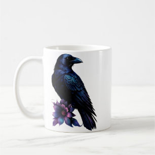 Moonlit Raven Gothic Floral Wedding Suite. Coffee Mug