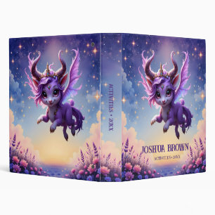 Moonlit Realm Guardian – Violet Dreamling 3 Ring Binder