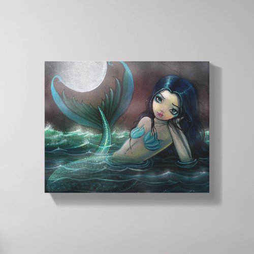 Moonlit River Gallery Wrapped Canvas Print