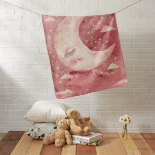 Moonlit Rustic Red Nursery & Kids' Room Baby Blanket