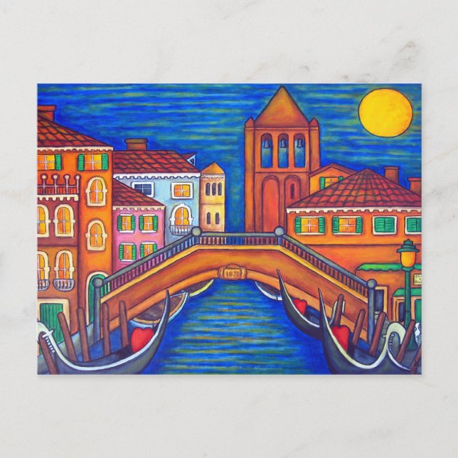 Moonlit San Barnaba, Venice Post Card (Front)